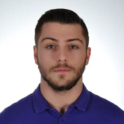 Portret kolarza torowego Mateusza Rudyka.